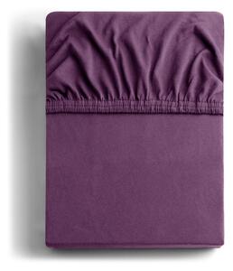 Cearceaf mov din jerseu cu elastic 220x200 cm Amber – Restilo