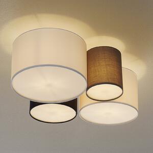 Trio Lighting Plafonieră Hotel cu 4 abajururi textile, reglabil, Camera de zi / sufragerie, Țesătură / Textil, Modern