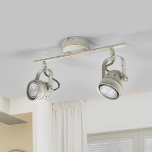 Lindby spot de plafon Leonor, 2 becuri, alb, metal, 32cm