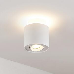 Arcchio plafonieră Walisa, Ø 10 cm, alb, metal, GU10, reglabil, Alb, Camera de zi / sufragerie, Aluminiu, Modern