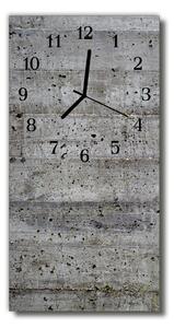 Ceas de perete din sticla vertical Gri beton