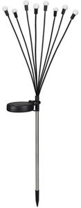 Lampă solară cu LED 3 lumeni 2700K 67,4cm, plastic negru