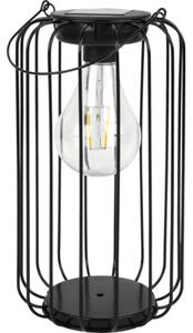 Lampă solară cu LED 2 lumeni 2700K, plastic negru