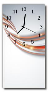 Ceas de perete din sticla vertical Linii de culoare art abstractizare
