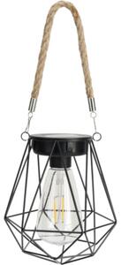 Lampă solară cu LED 3 lumeni 2700K, plastic negru