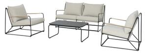 Set mobilier grădină/terasă 5 locuri 4 piese bej/antracit