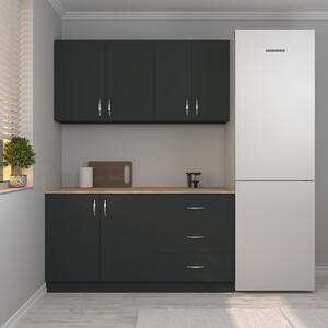 Bucatarie Komodo Esential, L 140cm V42, Pal Antracit/Sonoma 18mm