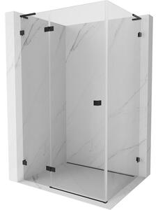 Mexen Lunar L, cabină de duș pliabilă stânga 70 x 90 cm, sticlă transparentă, profil negru, 834L-070-090-70-00-L