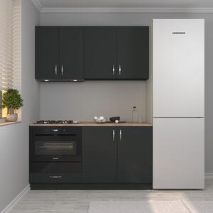 Bucatarie Komodo Esential, L 140cm V50, Pal Antracit/Sonoma 18mm