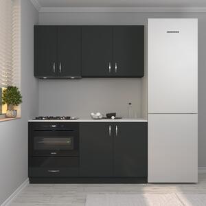 Bucatarie Komodo Esential, L 140cm V49, Pal Antracit/Alb 18mm