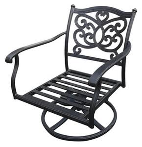 Scaun pivotant Arthur metal 62x70,5x88,5 cm negru/gri