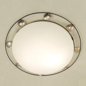 Holländer Plafonieră Fraterna, sticlă, metal, Ø 52 cm, reglabil, Auriu / Alamă, Hol, Metal, Modern