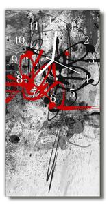 Ceas de perete din sticla vertical Culoare art abstracție ansamblu