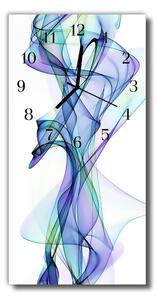 Ceas de perete din sticla vertical Linii de culoare art abstractizare