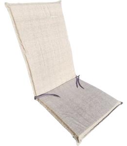 Pernă pentru scaun cu tetieră 120x44x4 cm gri