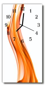 Ceas de perete din sticla vertical Linii de culoare wave