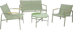 Set mobilier grădină/terasă 4 piese 4 locuri verde
