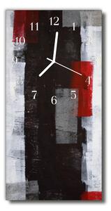 Ceas de perete din sticla vertical Artă abstractă culoare pictură