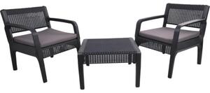 Set mobilier grădină/terasă Latte 3 piese 2 locuri antracit