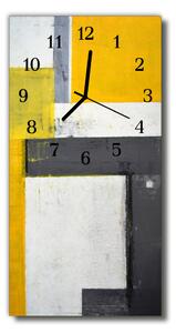 Ceas de perete din sticla vertical Culoare arta abstractizare