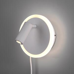 Trio Lighting Aplică de perete LED Jordan, 2 becuri, alb, Alb, Camera de zi / sufragerie, Metal, Modern, Spot de perete