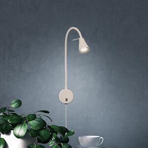 Briloner Aplică de perete LED Tusa, bej, metal, 45 cm, braț flexibil, GU10, Bej, dormitor, Metal, Modern