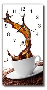 Ceas de perete din sticla vertical Ceașcă de cafea bucătărie