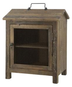 Dulapior din lemn reciclat si MDF, cu aspect vintage
