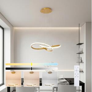 Brilagi - LED cu dimmer. Lampă suspendată pe cablu INFINITY LED/55W/230V 50x50 cm, finisaj auriu + telecomandă