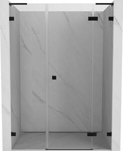 Mexen Lunar L, ușă de duș cu balamale pe dreapta 125 cm, sticlă transparentă, profil negru, 834SL-125-050-70-00-P