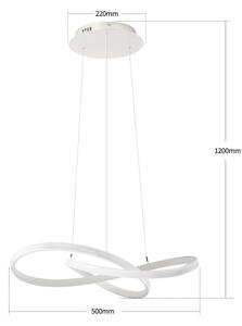 Brilagi - LED dimabil lustră suspendată pe cablu INFINITY LED/55W/230V 50x50 cm albă + telecomandă