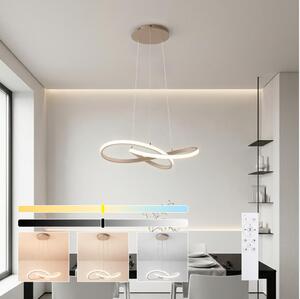 Brilagi - Lustru LED dimmabil pe cablu INFINITY LED/55W/230V 50x50 cm bej + telecomandă