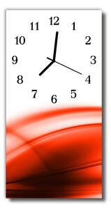Ceas de perete din sticla vertical Arta grafică orange