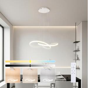 Brilagi - LED dimabil lustră suspendată pe cablu INFINITY LED/55W/230V 50x50 cm albă + telecomandă