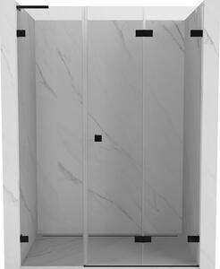 Mexen Lunar-F, ușă de duș pliabilă stânga, 110 cm, sticlă transparentă de 8 mm, profil negru mat, 836SL-110-050-70-00-P