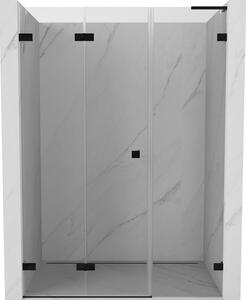 Mexen Lunar-F, ușă de duș pliabilă stânga, L, 110 cm, sticlă transparentă, profil negru, 836SL-110-050-70-00-L
