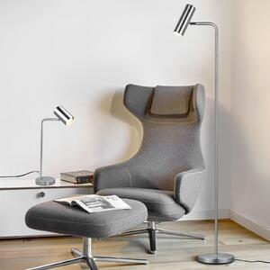 Trio Lighting Marley lampadar, nichel, înălțime 151 cm, metal, Gri, Camera de zi / sufragerie, Metal, Modern, Umbrelă în picioare