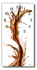 Ceas de perete din sticla vertical Maro bucătărie cafea