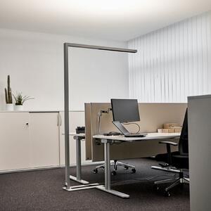 Arcchio Lampadar LED pentru birou Jolinda, argintiu, CCT, senzor