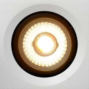 Lucide Spot LED pentru plafon Fedler unghiular alb, reglabil, Alb, Camera de zi / sufragerie, Metal, Modern
