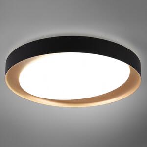 Reality Leuchten Plafonieră LED Zeta tunable white, negru/auriu, reglabil, Negru, Camera de zi / sufragerie, Plastic, Modern