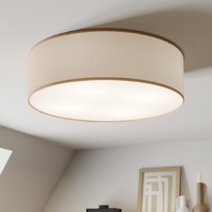 TK Lighting Plafonieră Rondo, bej, metal, Ø 45 cm, E27, reglabil, Bej, dormitor, Țesătură / Textil, Modern