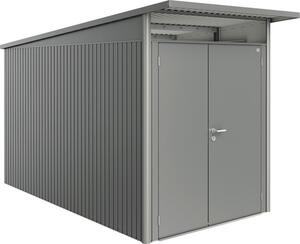 Magazie grădină Biohort AvantGarde A4 ușă dublă 180x380 cm gri-cuarț metalizat