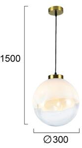 Lustră pe cablu VANA 1xE27/40W/230V crem/auriu