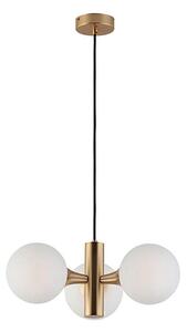 Lustră cu cablu GLOBE 3xE14/7W/230V, aurie