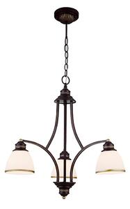 Lustră suspendată pe cablu CLAIR 3xE27/60W/230V, diam. 58 cm, finisaj bronz