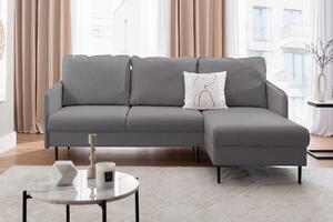 Colțar extensibil pe dreapta Taila Mini - gri, cu carouri Loft 19 / picioare negre