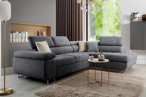 Colțar extensibil Annabelle L dreapta - grafit Zetta 304 / picioare cromate