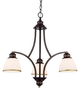 Lustră suspendată pe cablu CLAIR 3xE27/60W/230V, diam. 58 cm, finisaj bronz