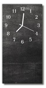 Ceas de perete din sticla vertical Asfalt gri grafit